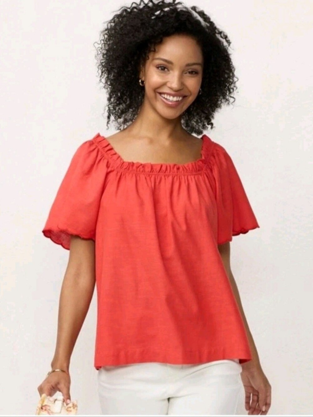 NWT Lauren Conrad Women’s  Flutter Sleeve Blouse Size M